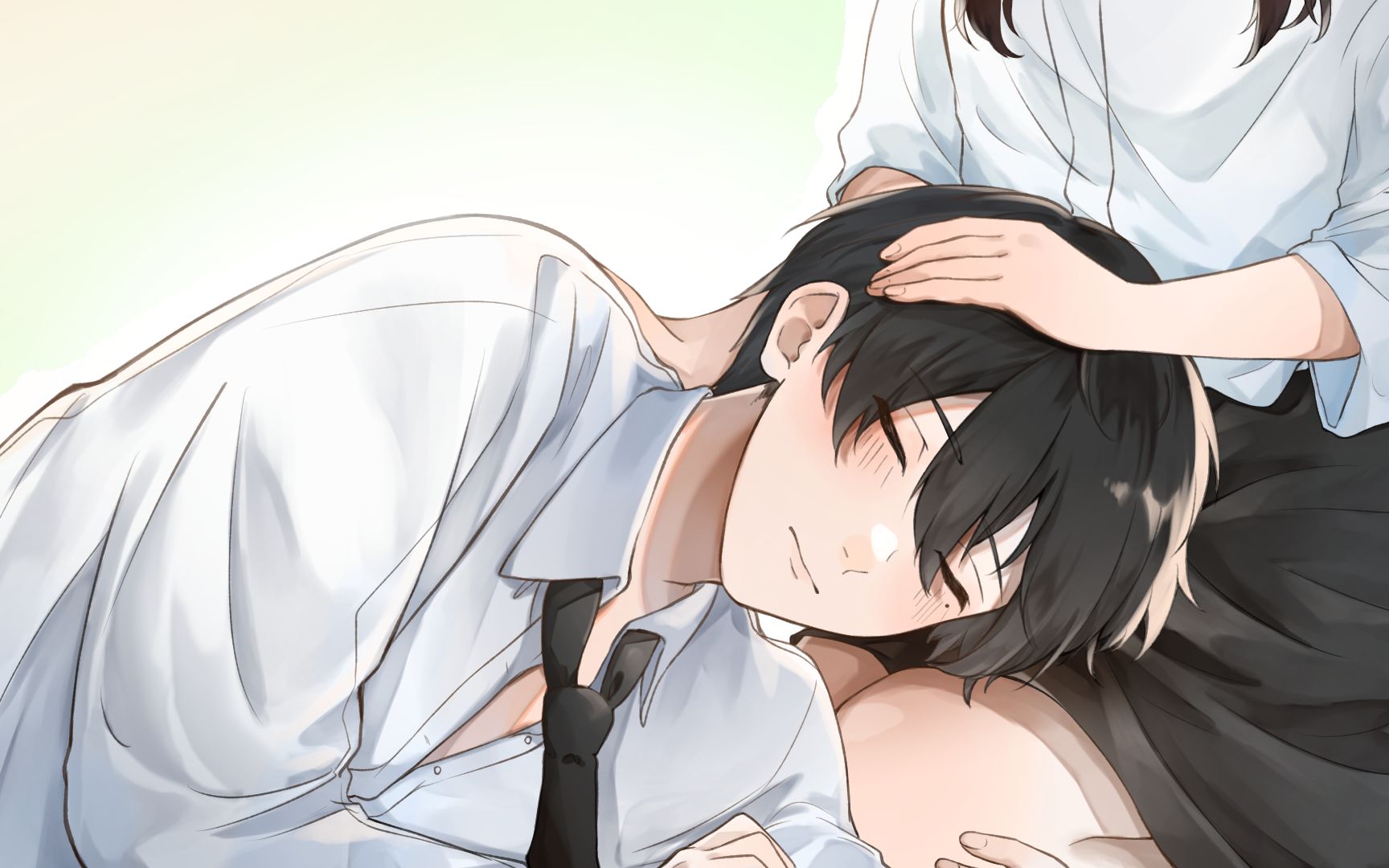 【きりにゃん的女性向情境音声-中文字幕版】很累的男友躺在我的大腿