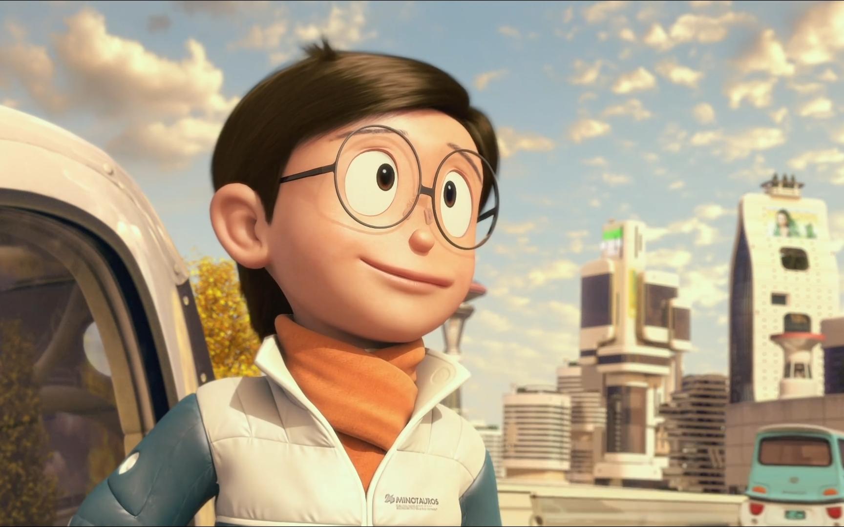 当未来的大熊看见哆啦a梦,露出满是怀恋的眼神,或许哆啦a梦就是童年