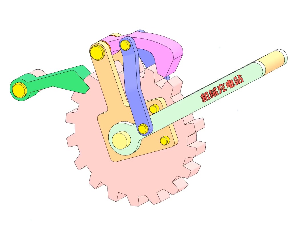 棘轮棘爪机构原理动画