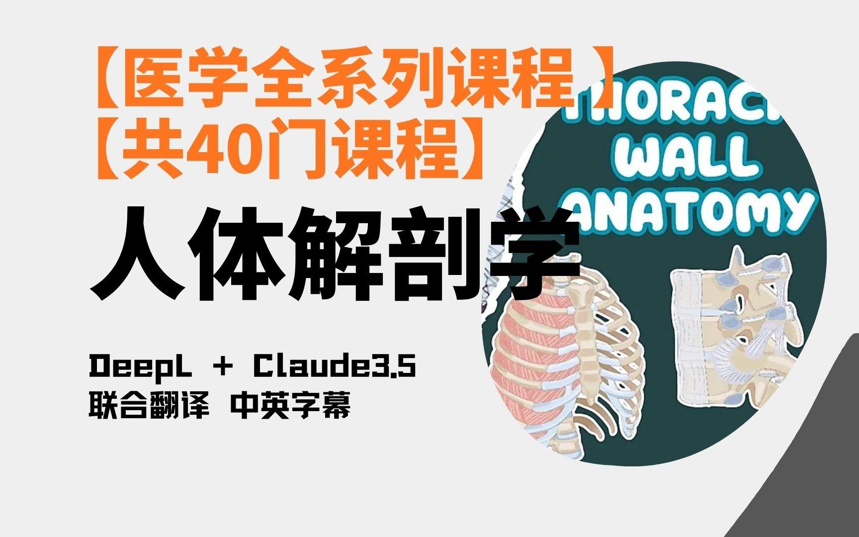 人体解剖学【医学全系列课程 40门课程】