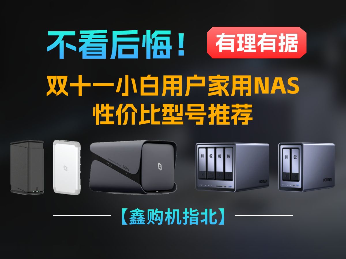 不看后悔!有理有据的双十一小白用户家用NAS性价比型号推荐——【鑫购机指北】哔哩哔哩bilibili