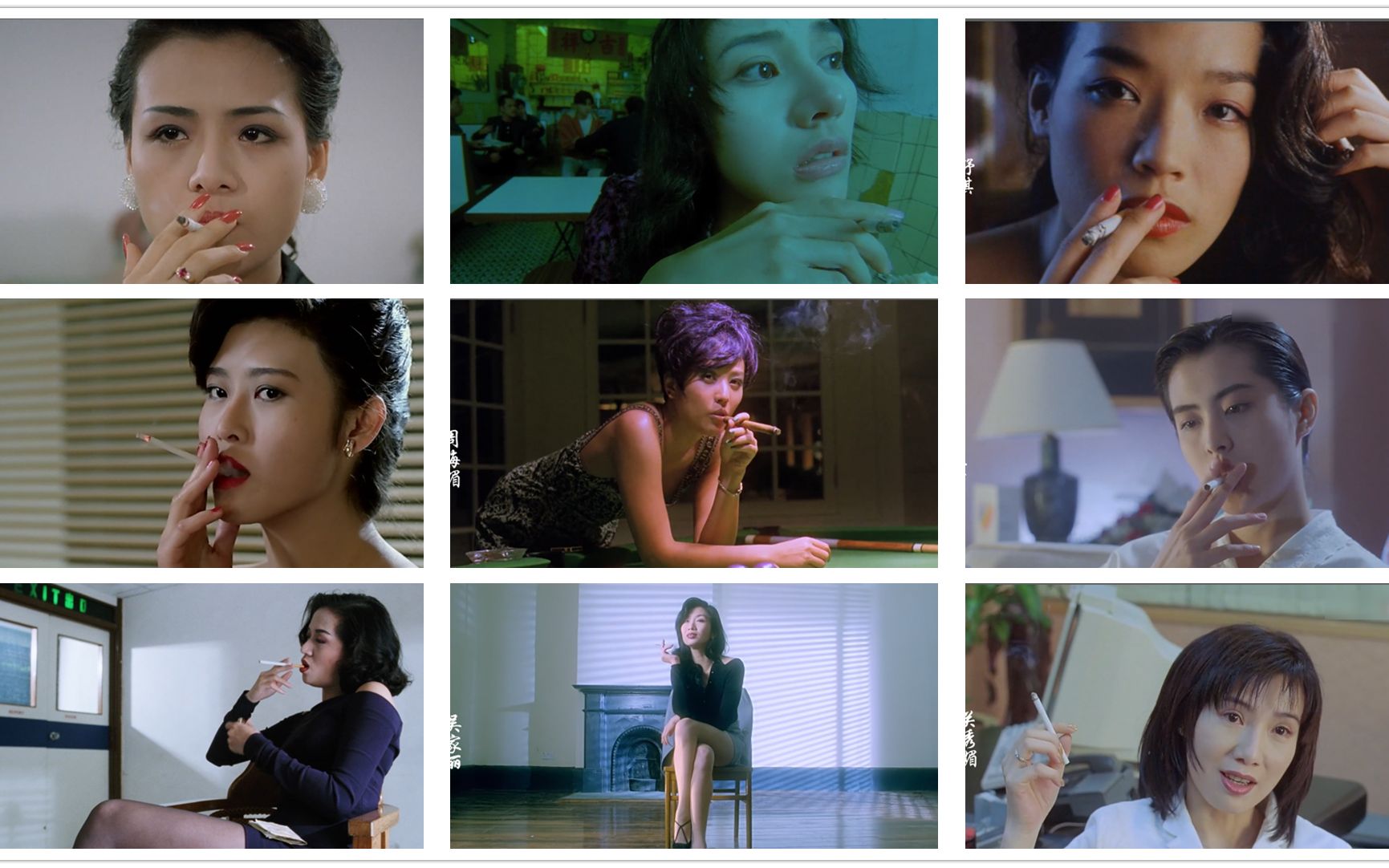 活动作品18个香港女神抽烟名场面谁的姿势最飒周慧敏竟然躺着吸