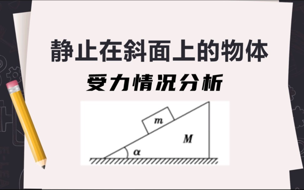 [图]【高中物理】受力分析经典模型 静止在斜面上的物体 例题精讲