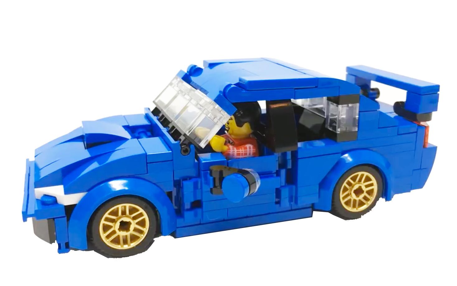 乐高moc教程头文字d斯巴鲁wrx跑车拼搭指南