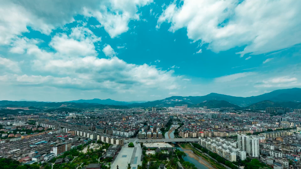 延时摄影,赣州大余县城,这是不是你最熟悉的地方,又是一年中秋佳节