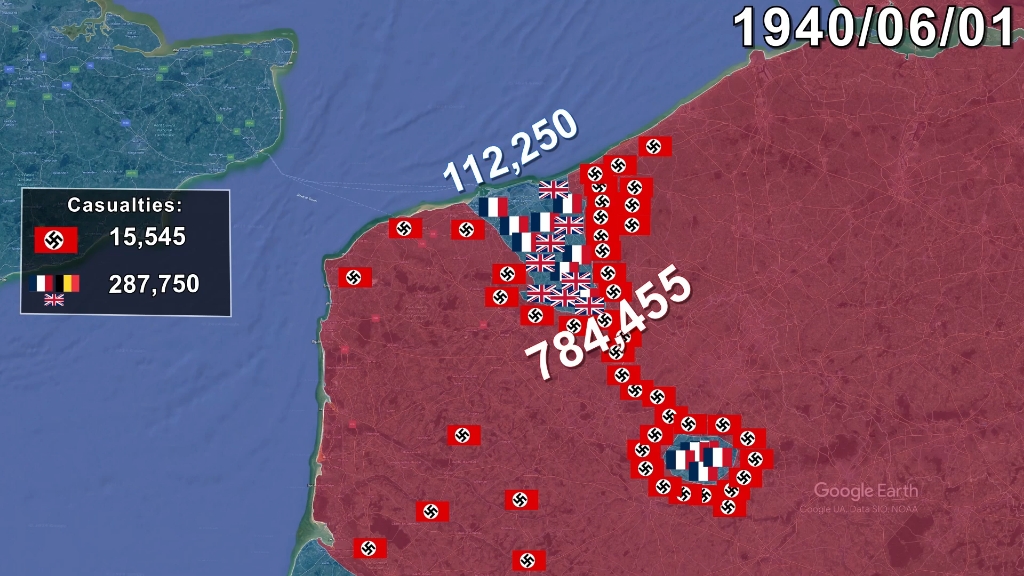 【历史地图】敦刻尔克大撤退