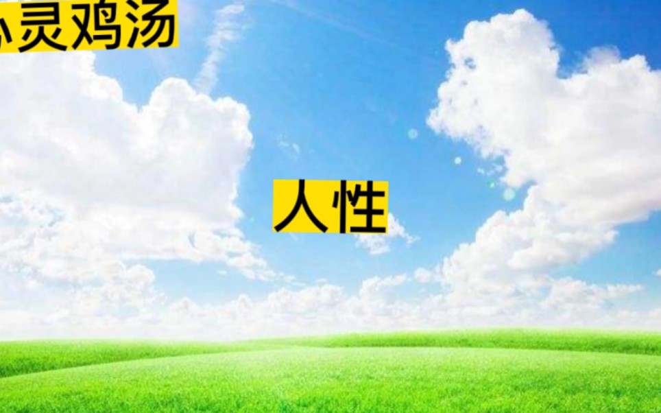 心灵鸡汤(人性)哔哩哔哩bilibili