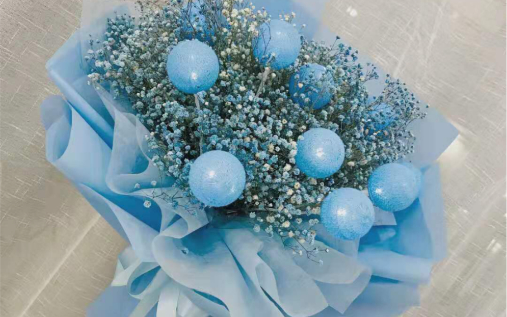 木云优品 棉花糖花束款式一「淘宝店铺:木云优品diy」