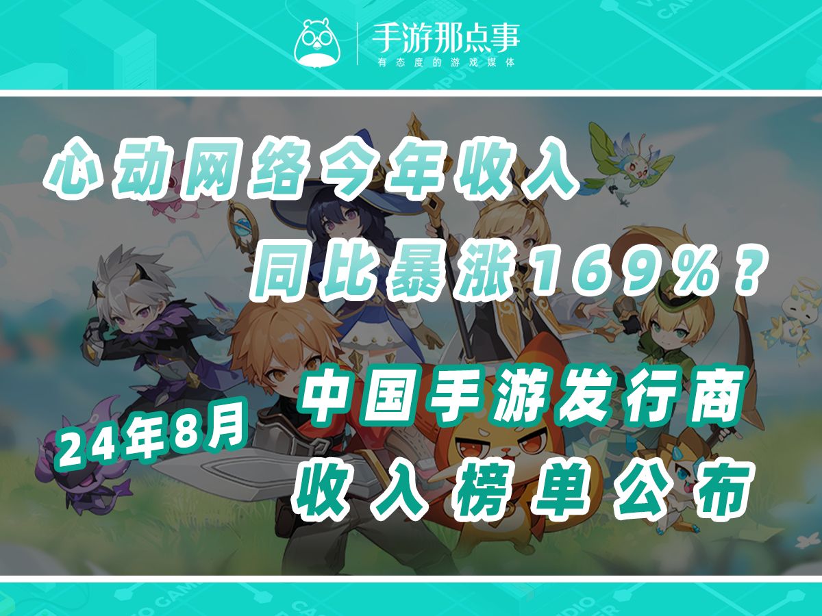 8月中国手游发行商全球收入排名公布,心动网络今年收入同比暴涨169%?手机游戏热门视频