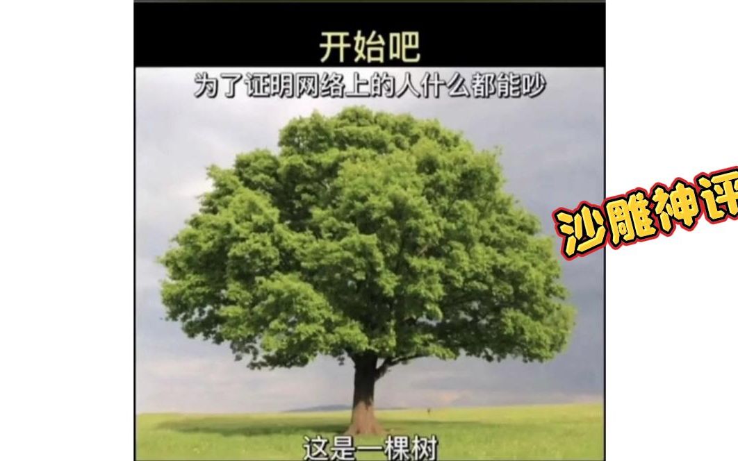 沙雕神评:开始吧,为了证明网上的人什么都能杠.这是一颗树!哔哩哔哩bilibili