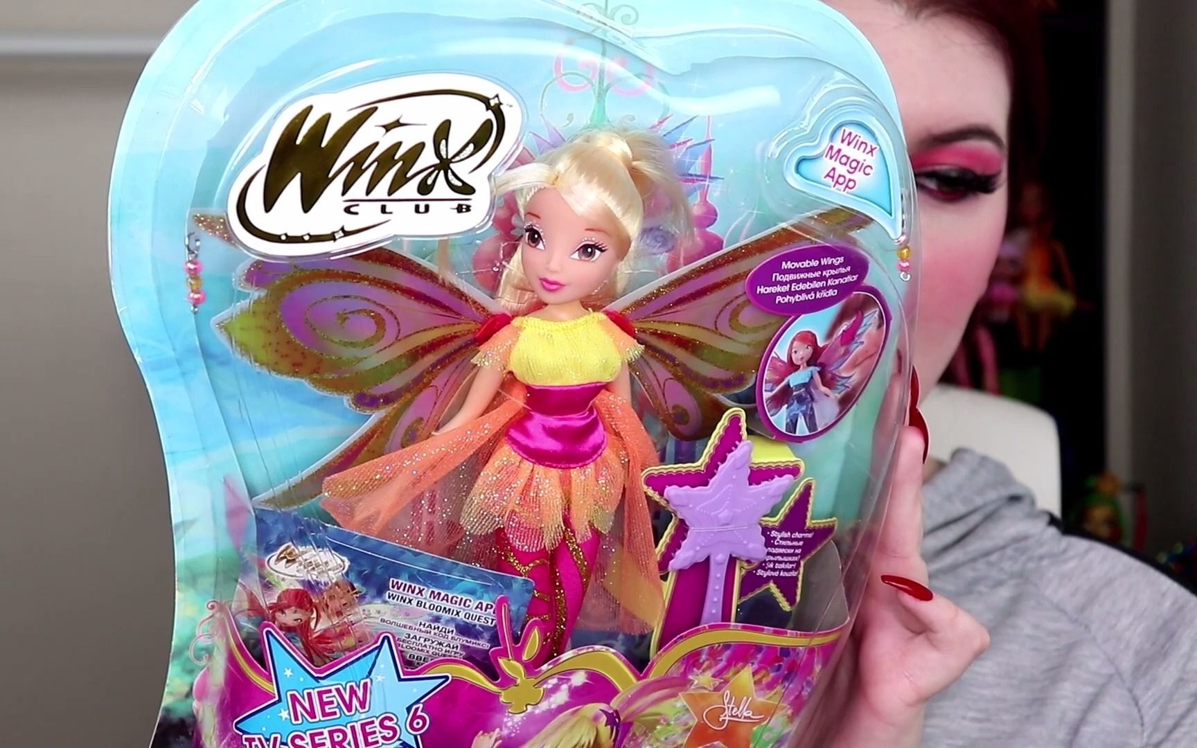 【转载】新款魔法俏佳人娃娃开箱展示 winx club stella bloomix doll