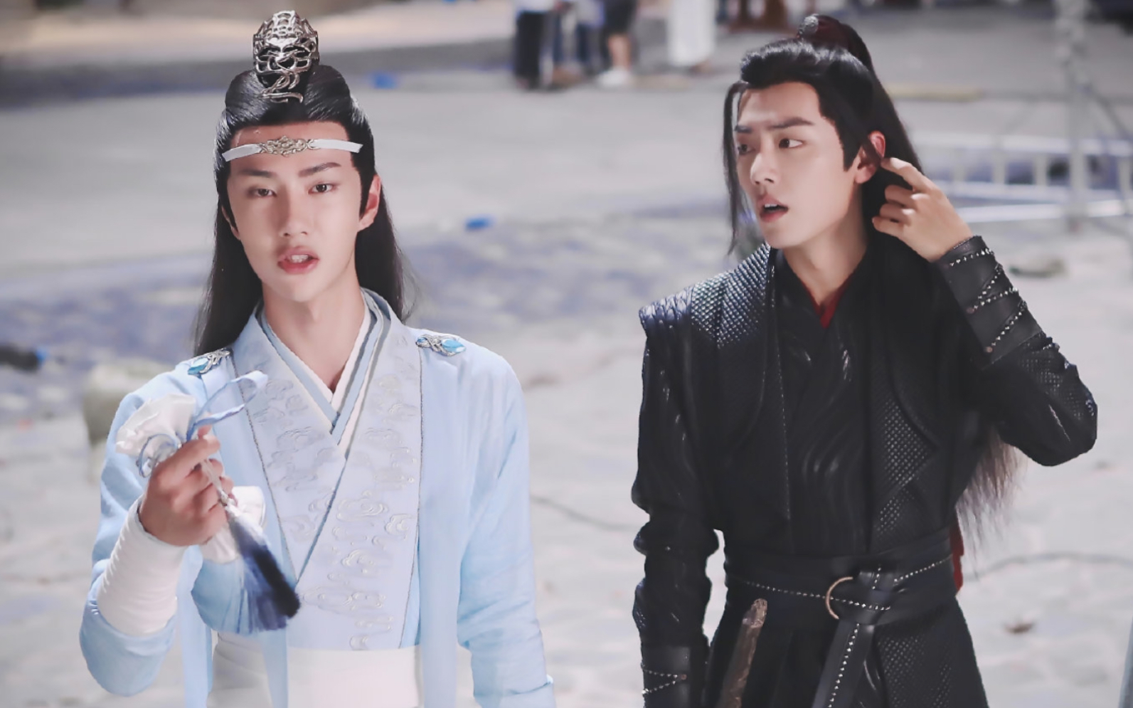 陈情令新花絮路透照片1王一博肖战陈情令和花絮比命长之番外三禁二传