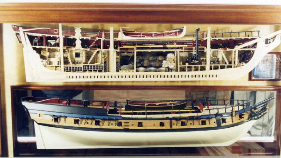 一艘风帆护卫船舱内长什么样?响尾蛇号内部结构模型,超细!