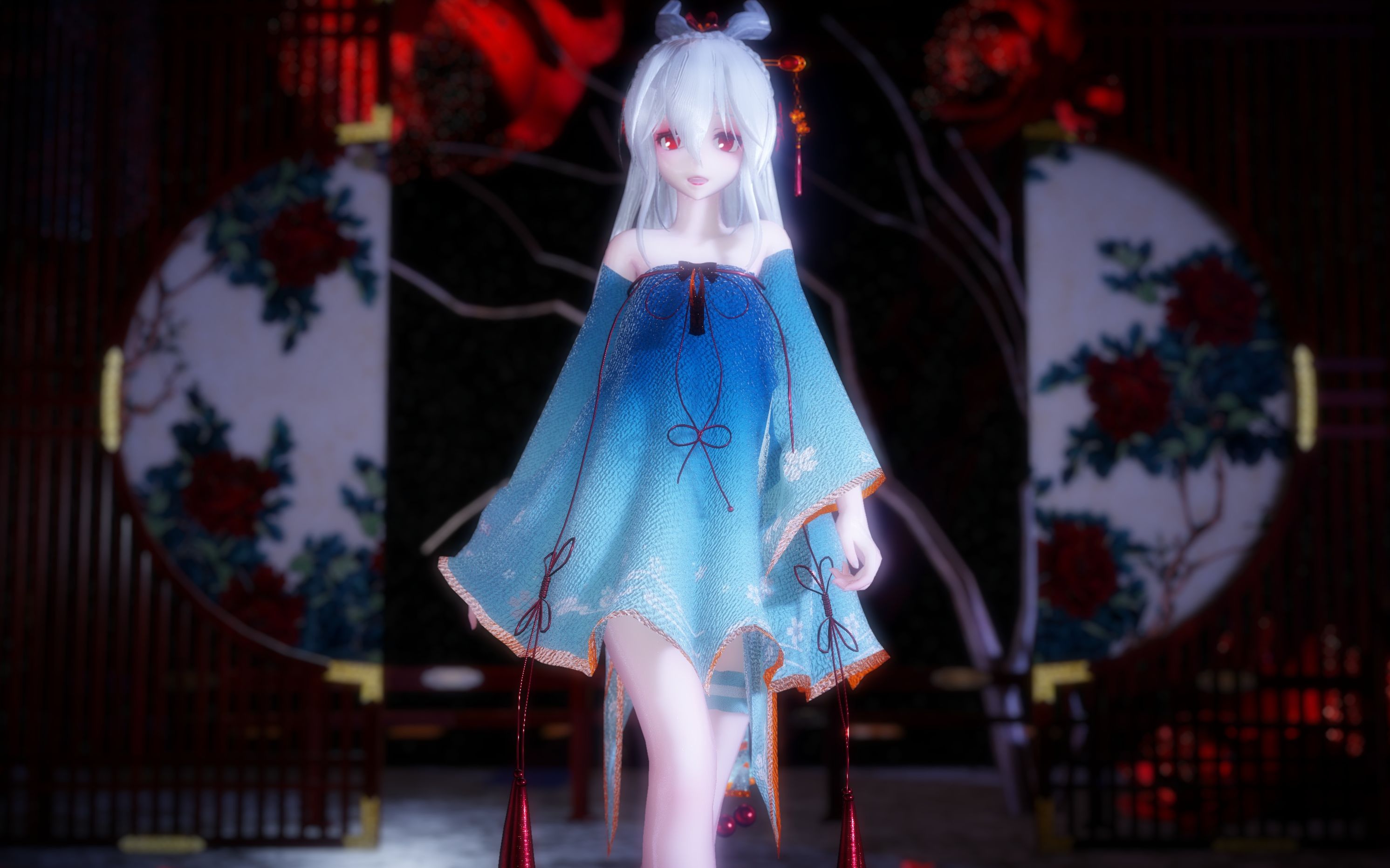 mmd中华风弱音古风弱音姐跳韩舞number9