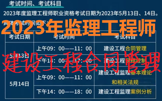 [图]2023年监理工程师建设工程合同管理-教材精讲