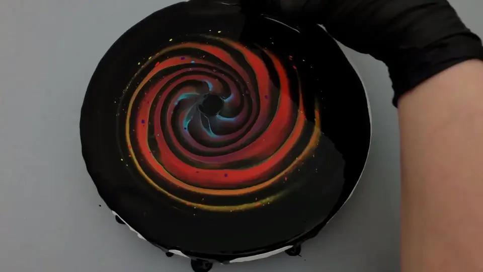 Liquid painting with sponge - inspired by Jay Lee painting 