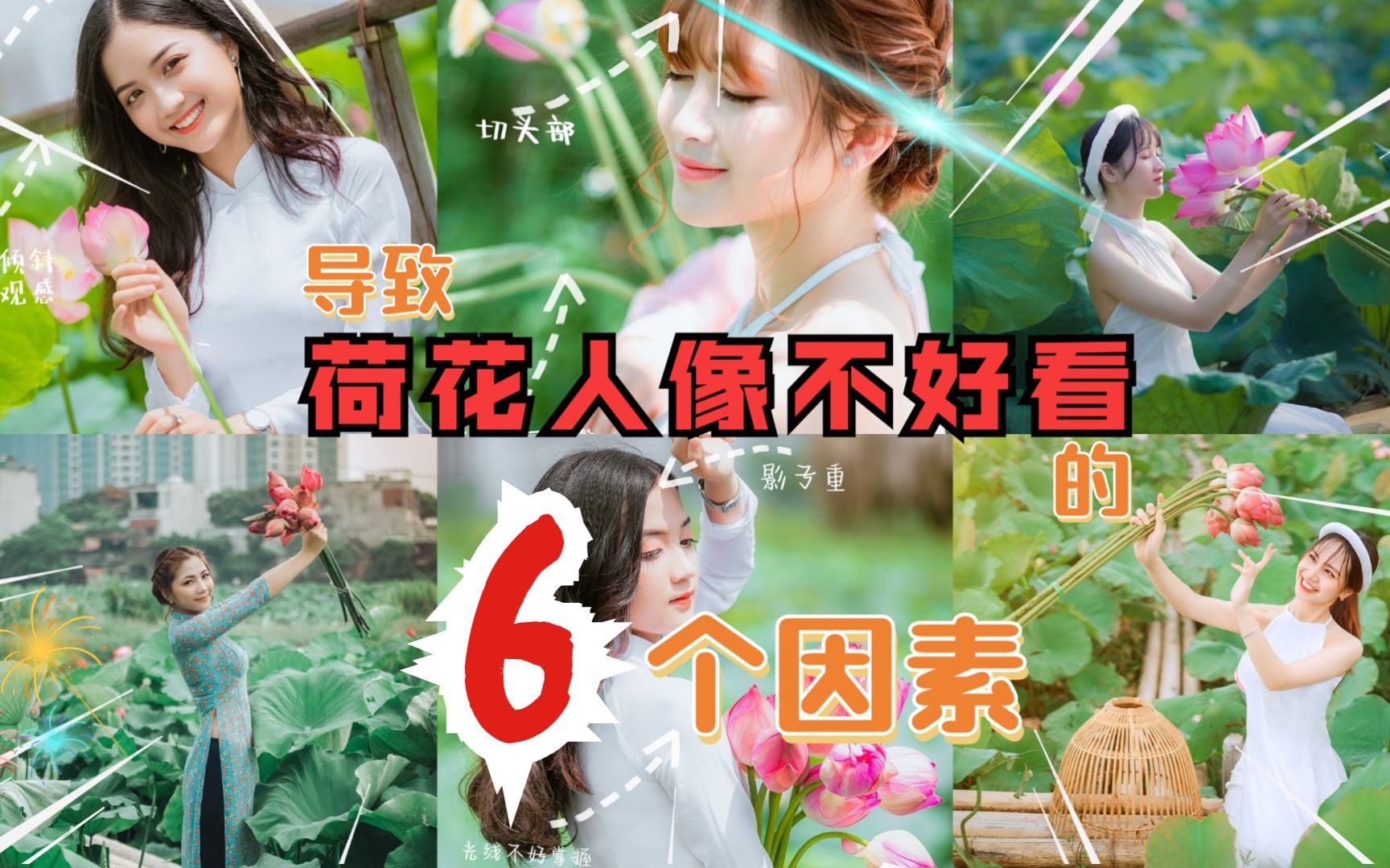 拍摄荷花人像照片,想好看,留意这6个影响因素哔哩哔哩bilibili