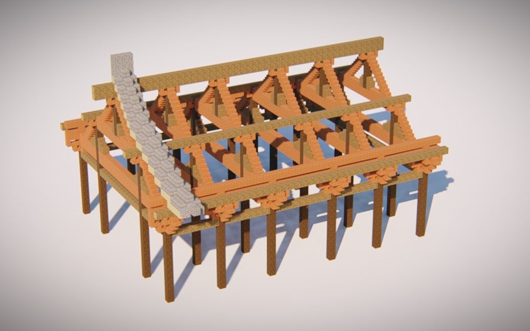 我的世界 中式建筑硬山、悬山结构教学哔哩哔哩bilibili