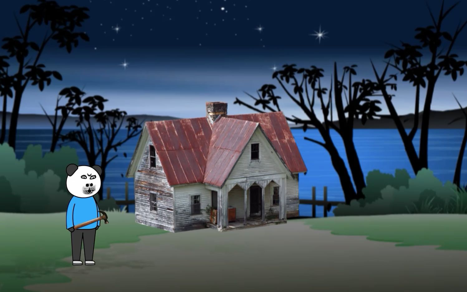 活动作品沙雕村里诡异的房子我拿着捶子去敲gui