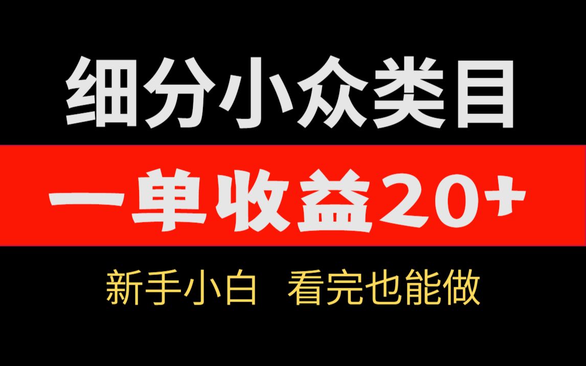 每天10分钟,1单收益20+,一个月赚8000+,适合新手操作,长期副业哔哩哔哩bilibili