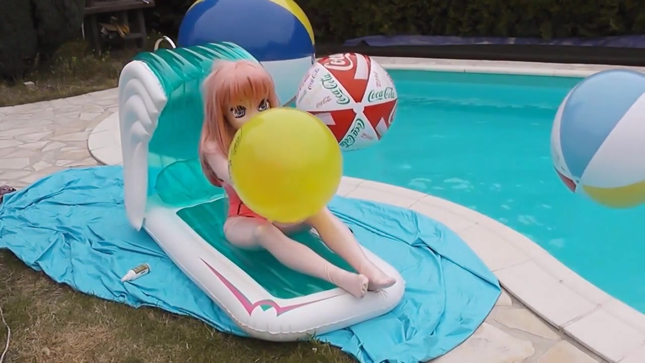 kigurumi户外泳池吹气球