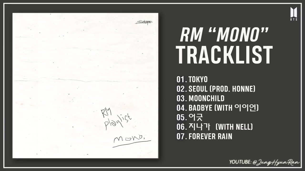 【金南俊】RM  'mono'全专音源(强推/好听哭)哔哩哔哩bilibili