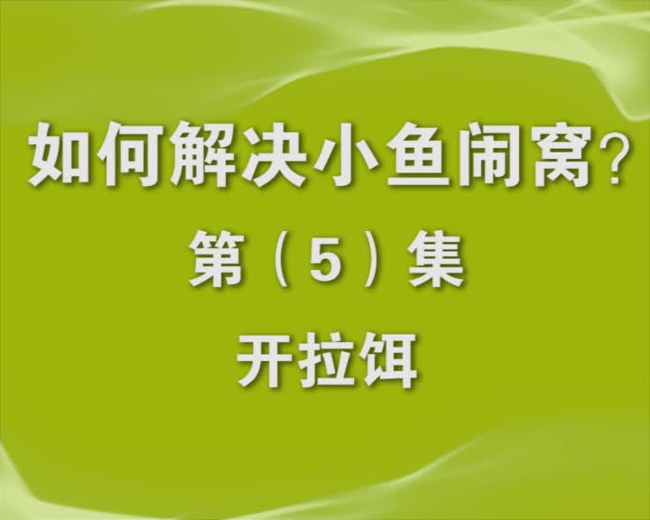 《钓鱼王帮帮忙》解决小鱼闹窝(5)如何开拉饵哔哩哔哩bilibili