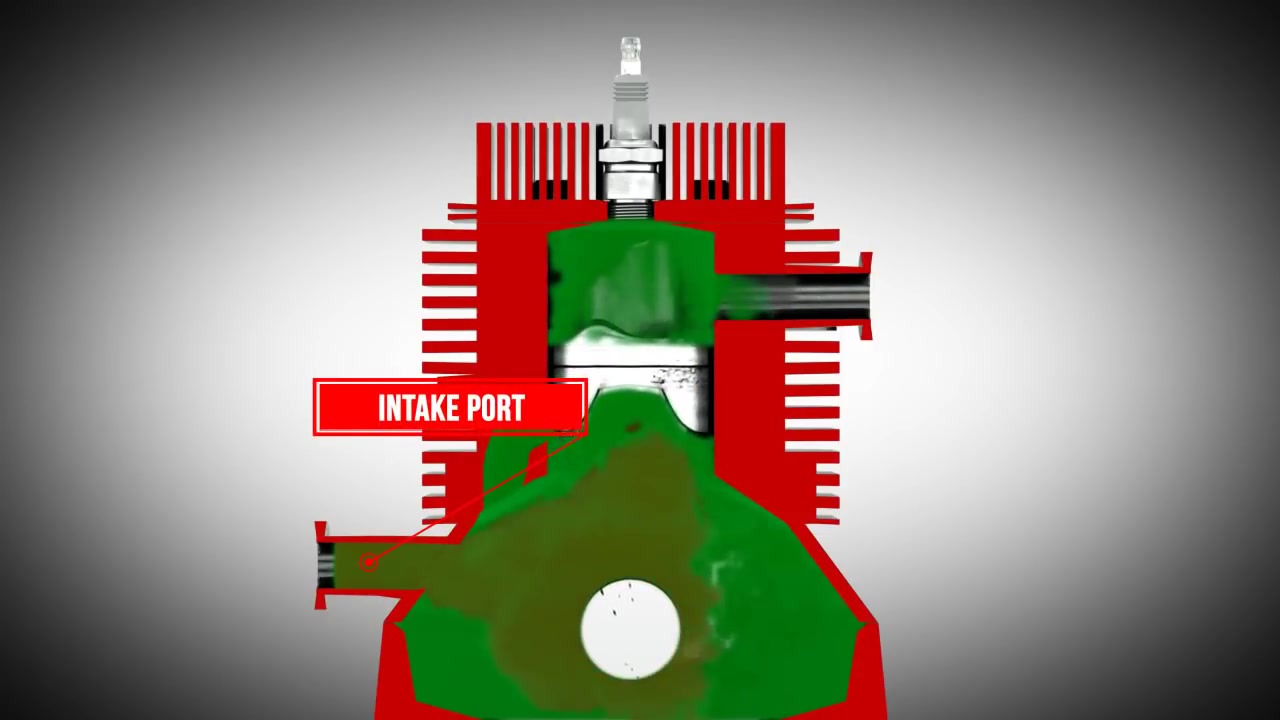 二冲程发动机工作原理动画制作精美