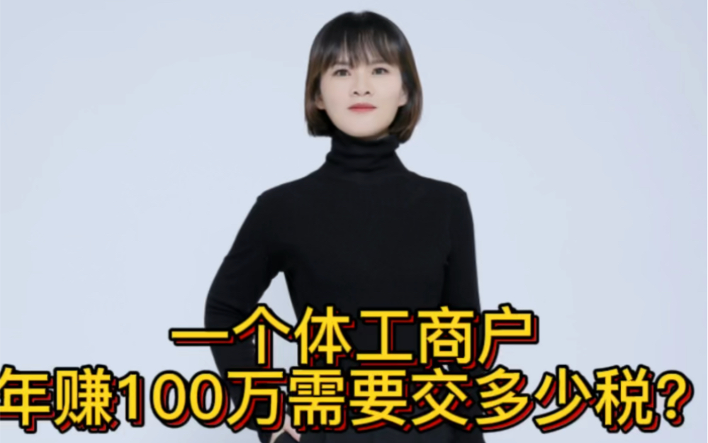 一个体工商户年赚100万需要交多少税?哔哩哔哩bilibili