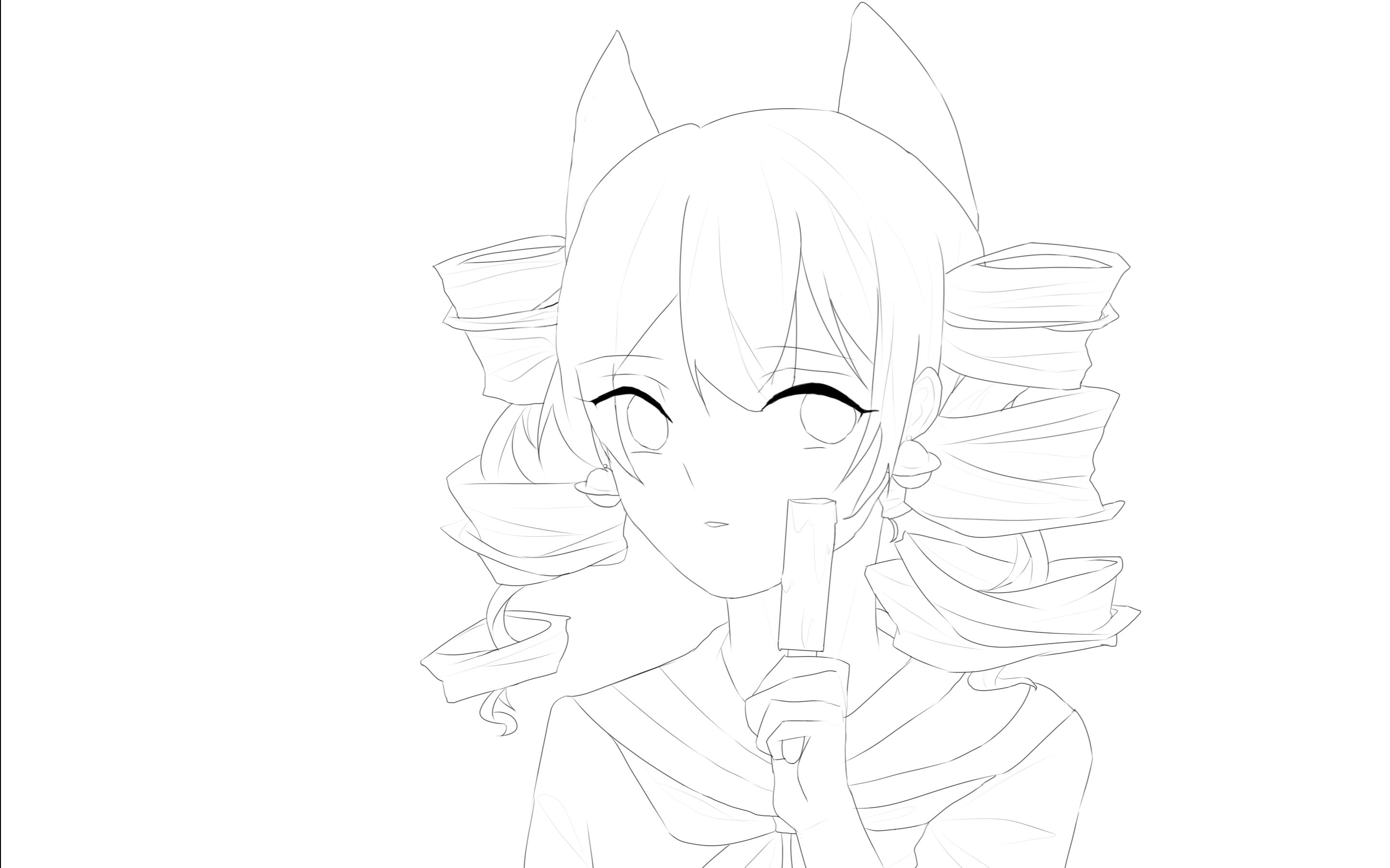 布洛妮娅出击!【线稿部分】