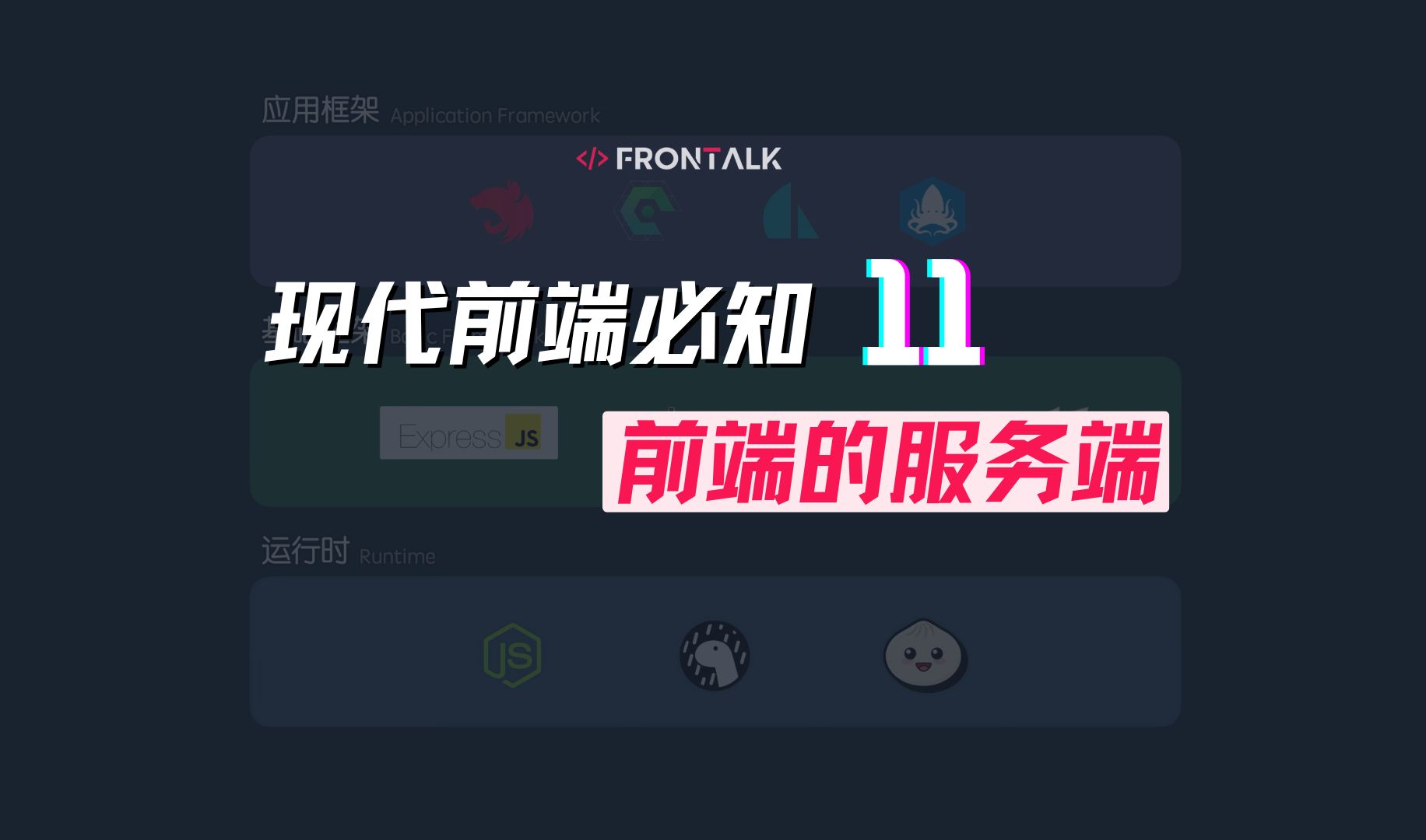 【现代前端开发必知11】前端要掌握的服务端技术栈,这期视频讲清楚