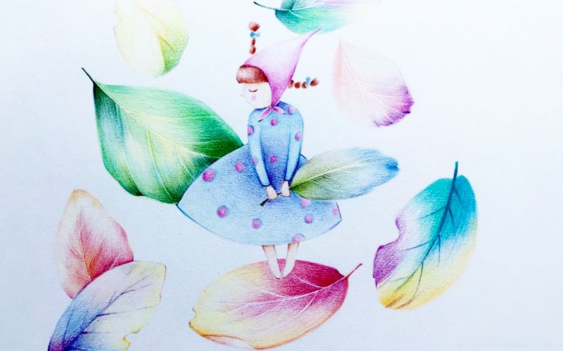 【手绘】别人都叫她"叶子精灵",简单易上手的绘画教程