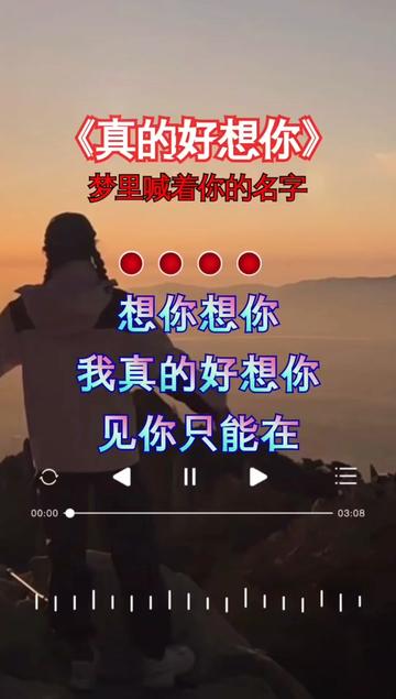 想你想你真的好想你,见你只能在梦里