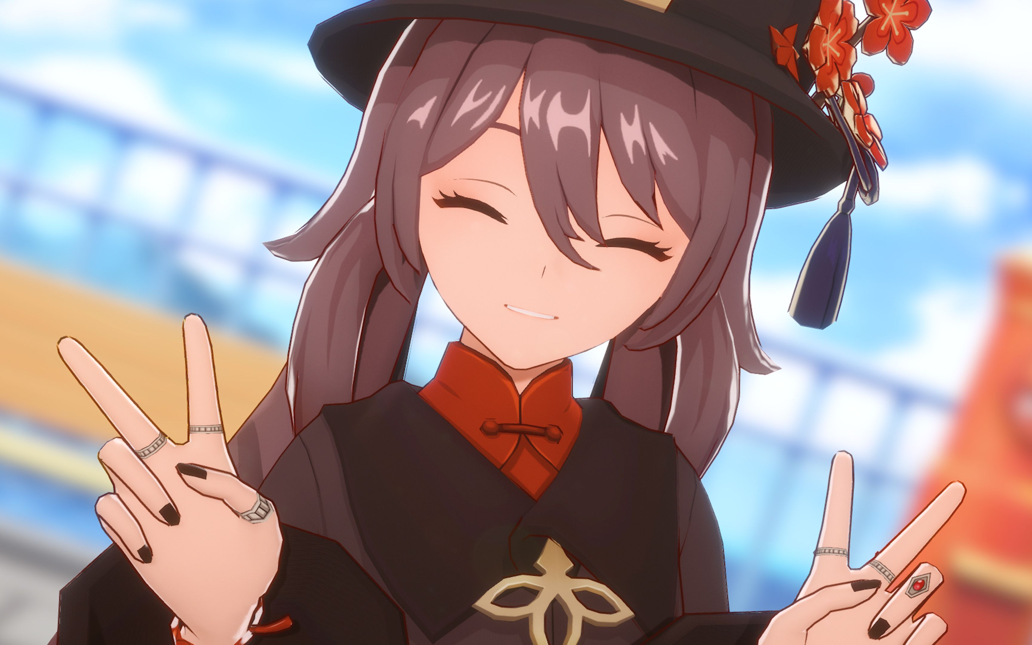 【4k / 原神mmd】胡桃 /トキメキの音符になって_哔哩哔哩_bilibili