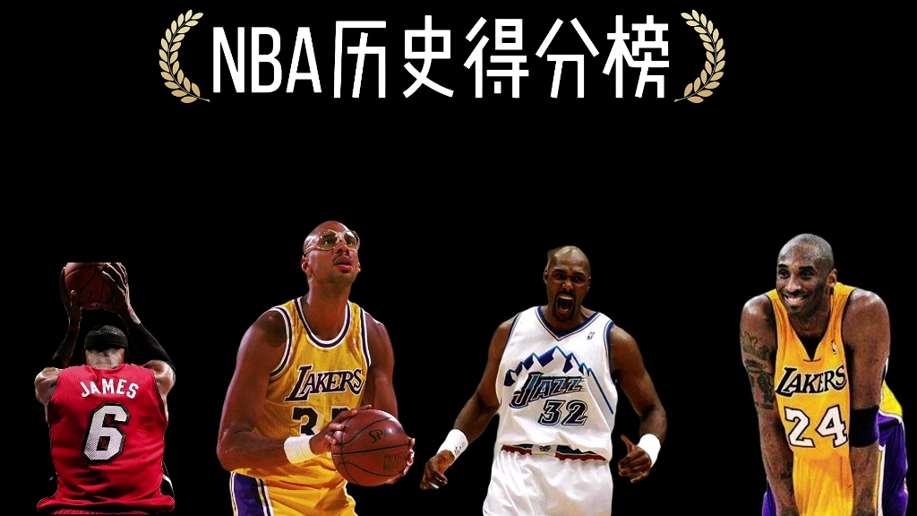 NBA历史得分榜前十名!哔哩哔哩bilibili