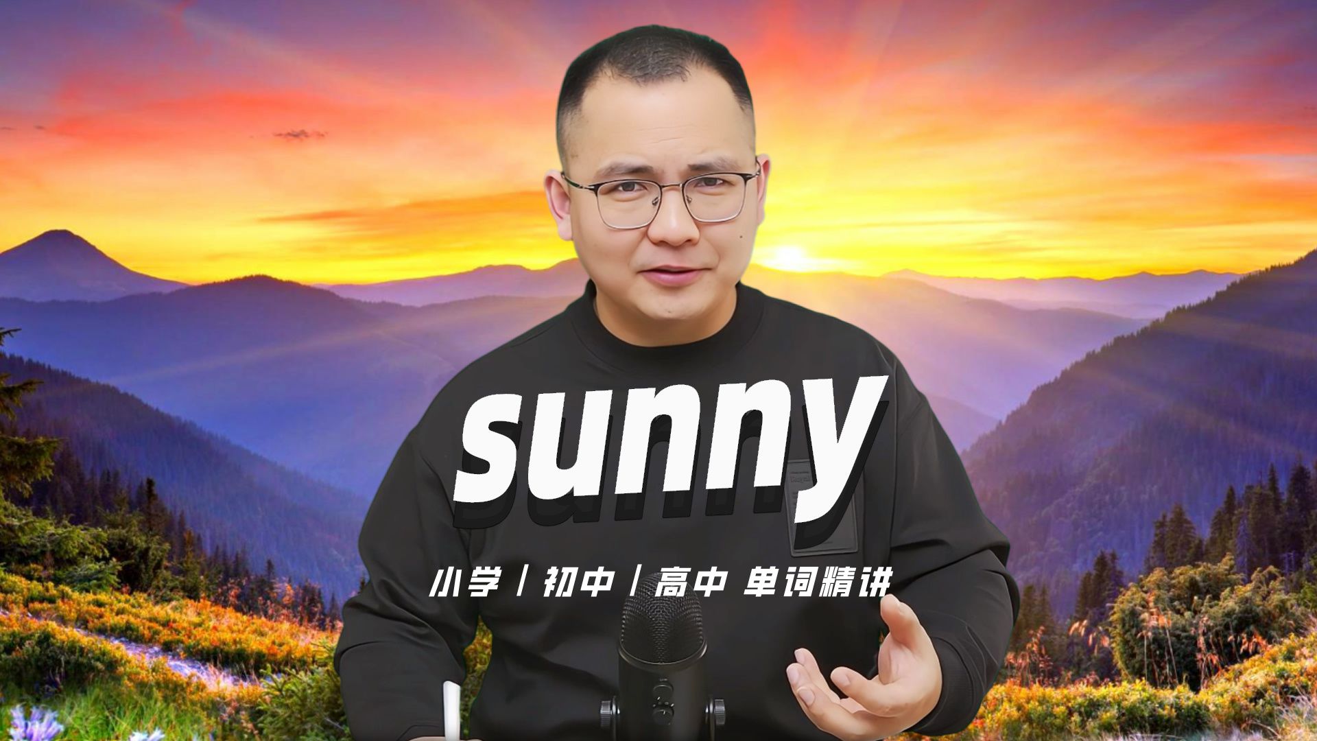 英语单词sunny的中文意思是什么?每天坚持打卡学习10个单词,小学就能达到高中词汇量哔哩哔哩bilibili