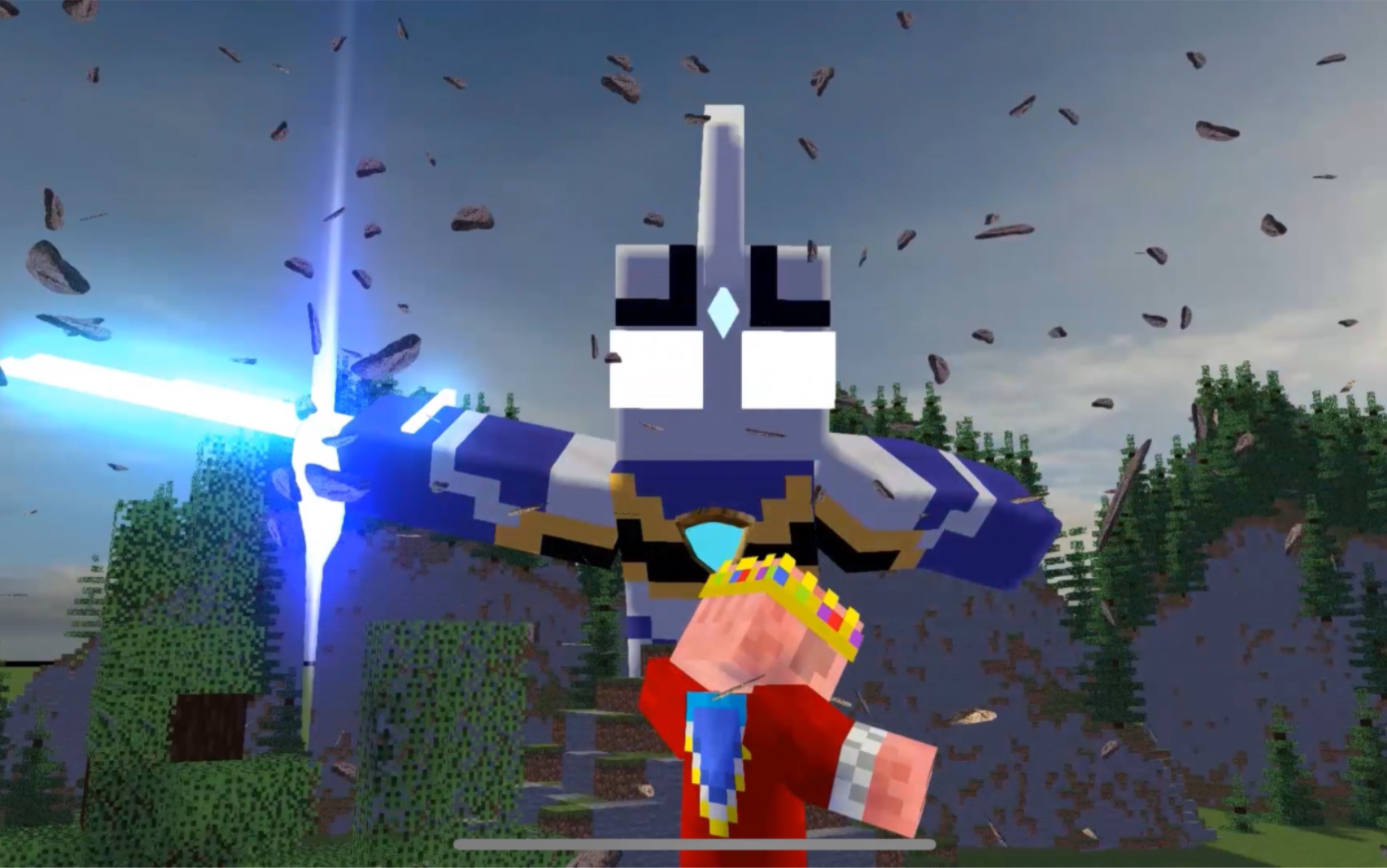 【我的世界动画】阿古茹奥特曼变成方块了还是很拽