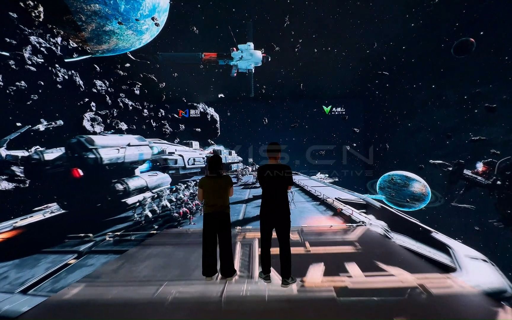 沉浸式cave体验 |「长沙马栏山展馆」led五折幕