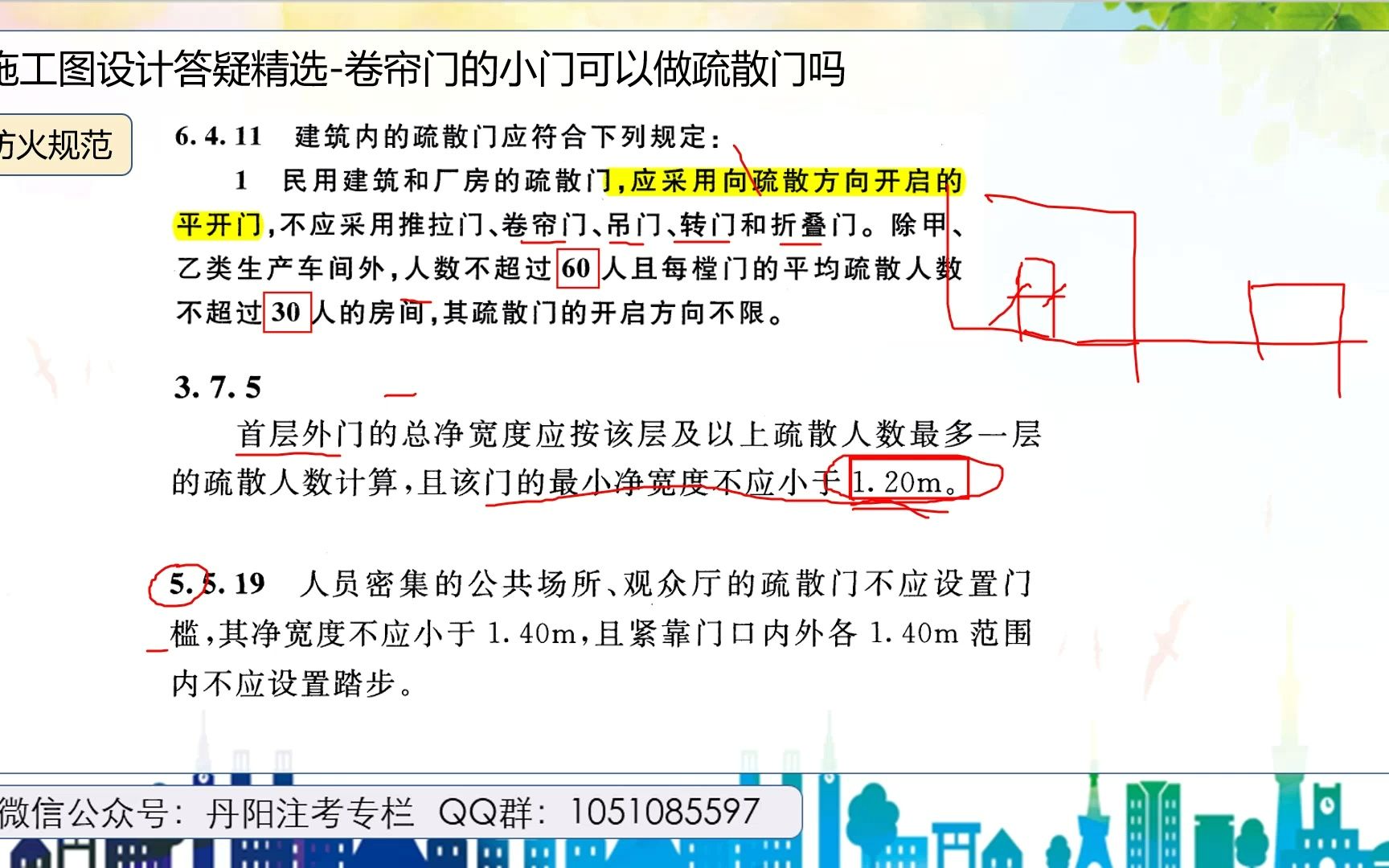 《建筑设计防火规范》答疑卷帘门上的小门可以做疏散门吗哔哩哔哩bilibili