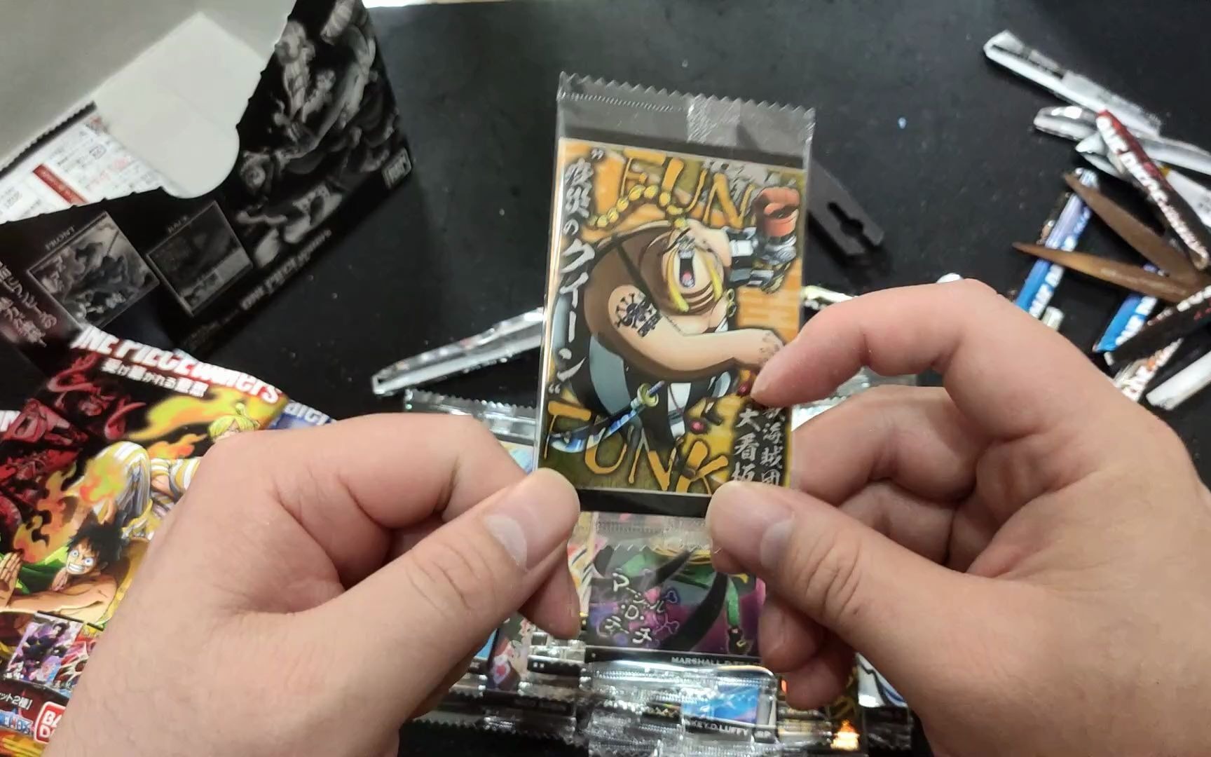 水水卡牌万代海贼王onepiece第七弹7弹食玩饼干卡开箱开盒