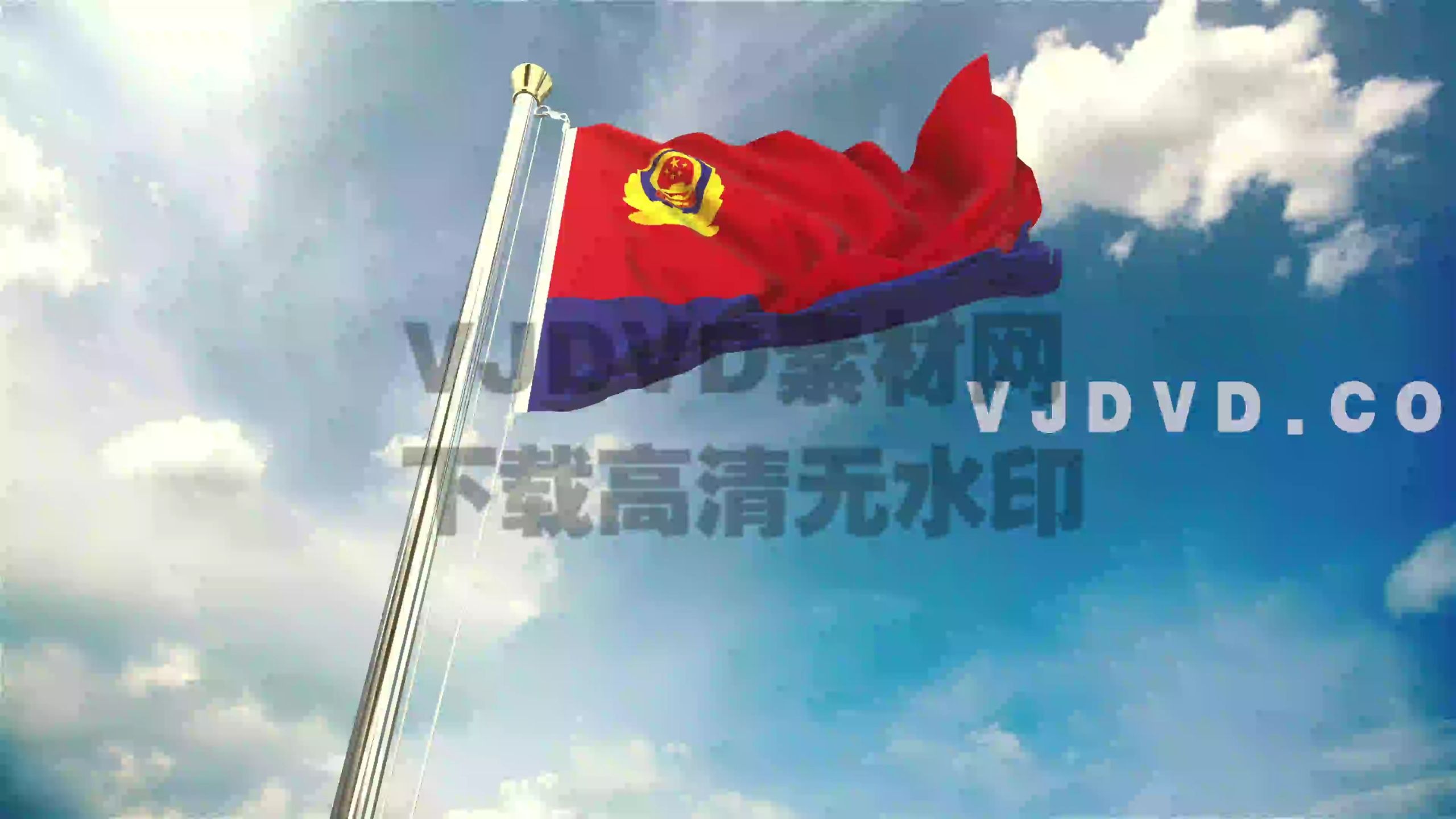 4k警旗飘扬2led舞台大屏背景视频