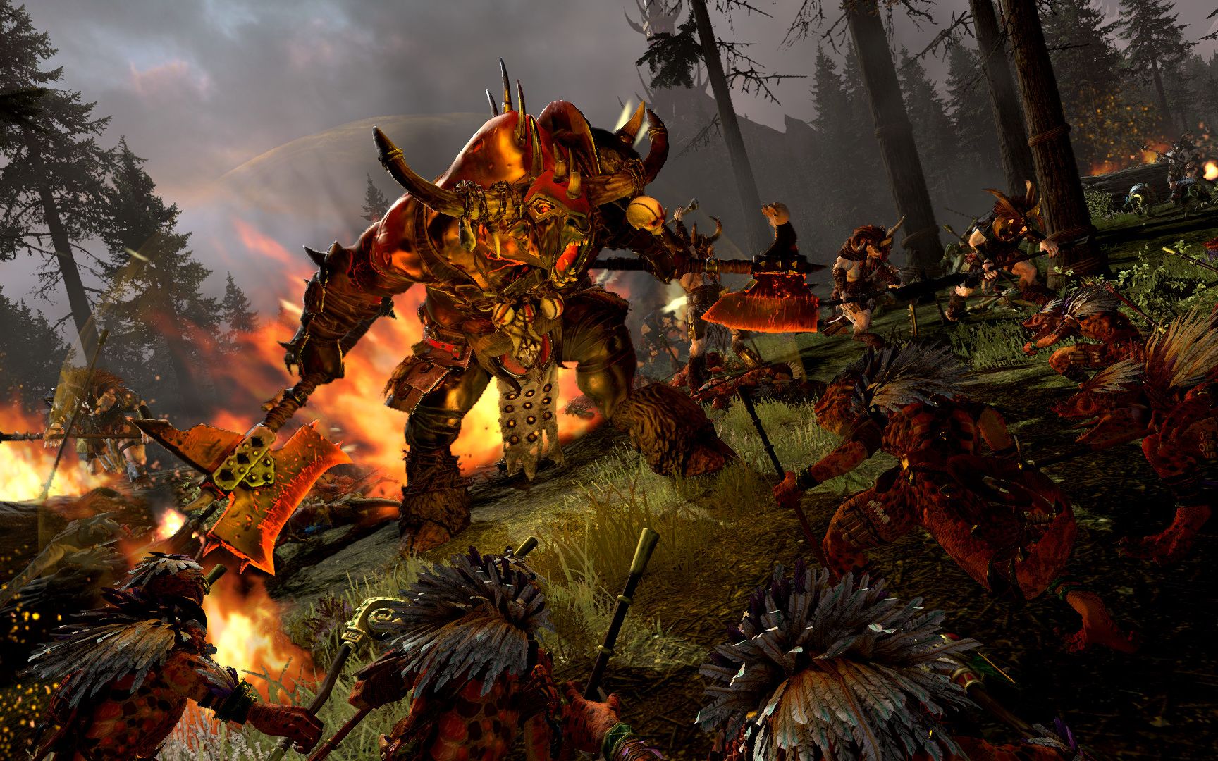 公牛角力?一击冲天 战锤2全面战争 陶诺斯铜牛 01血神血域