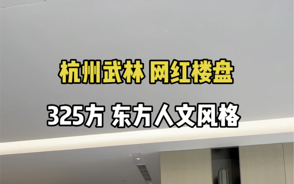 杭州武林 网红楼盘 325方东方人文风格#大平层 #杭州买房哔哩哔哩bilibili