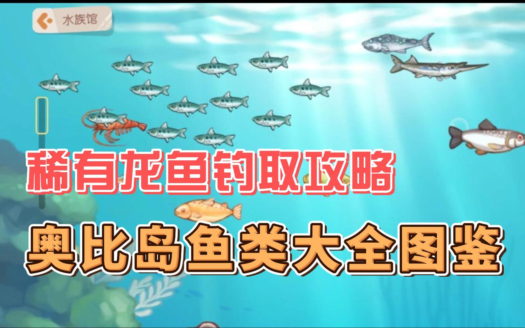 《奥比岛》全部鱼类大全图鉴收录,稀有龙鱼钓取攻略,注意时间、地点天气哦