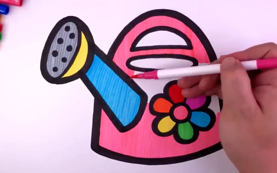 儿童简笔画洒水壶图片