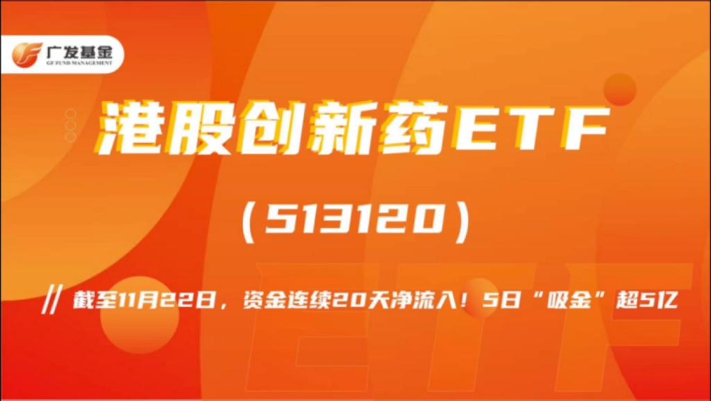 港股创新药ETF(513120)截至11月22日,资金连续20天净流入!58“吸金”超5亿哔哩哔哩bilibili