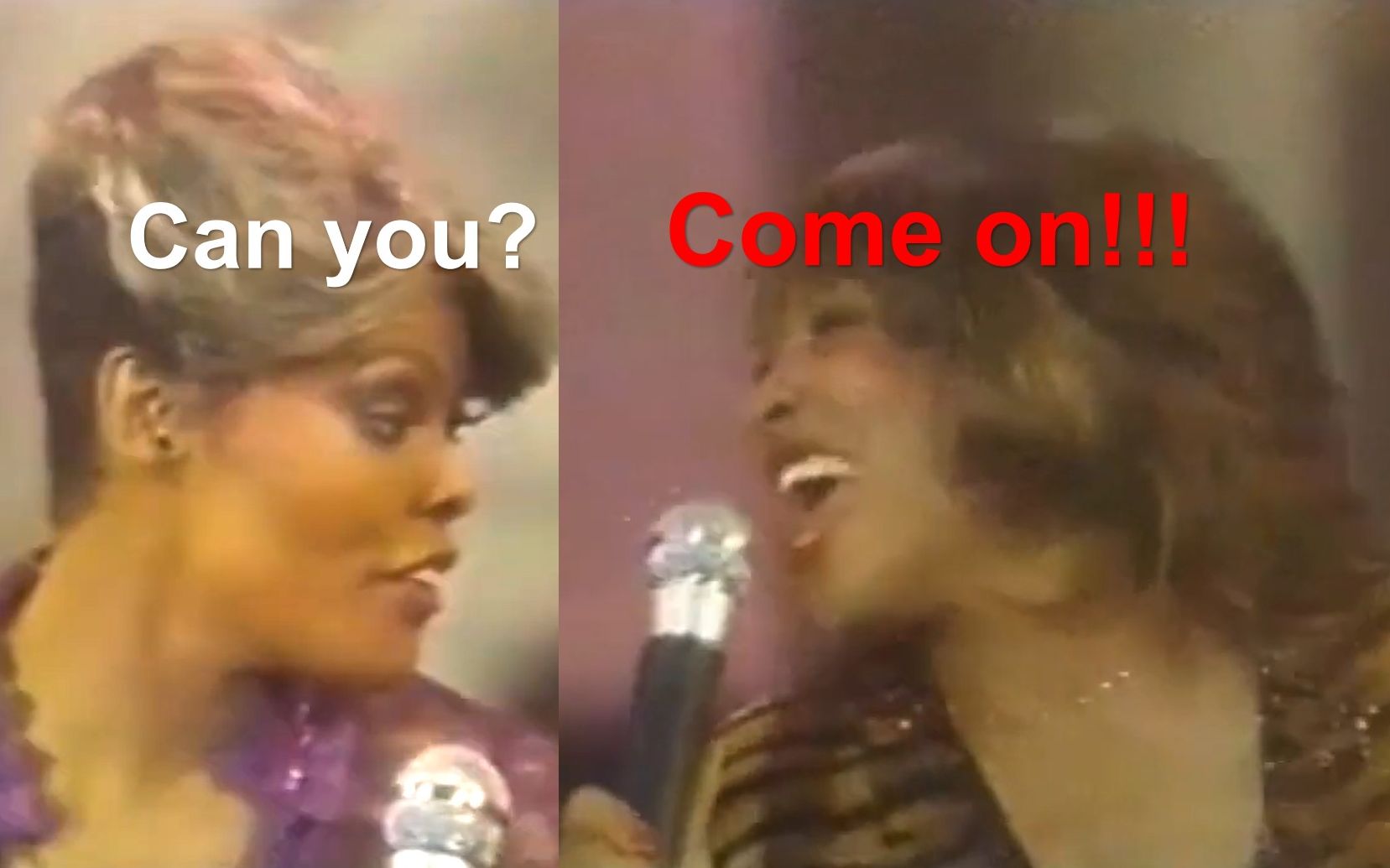 [图]【唱将对飚】Tina Turner & Dionne Warwick - Proud Mary 1982