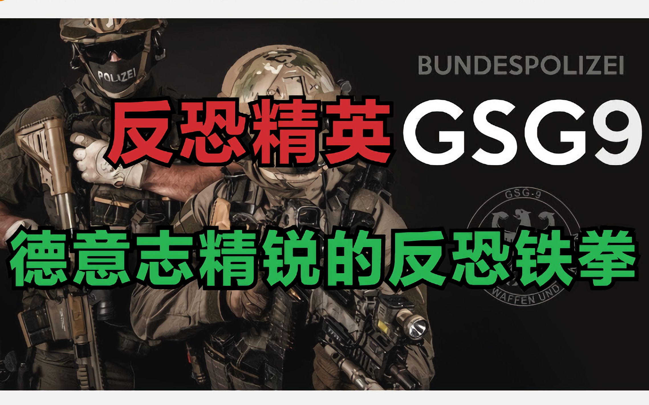 反恐精英GSG9 德国反恐特种部队 享誉世界的德国精锐反恐力量【特种部队】哔哩哔哩bilibili