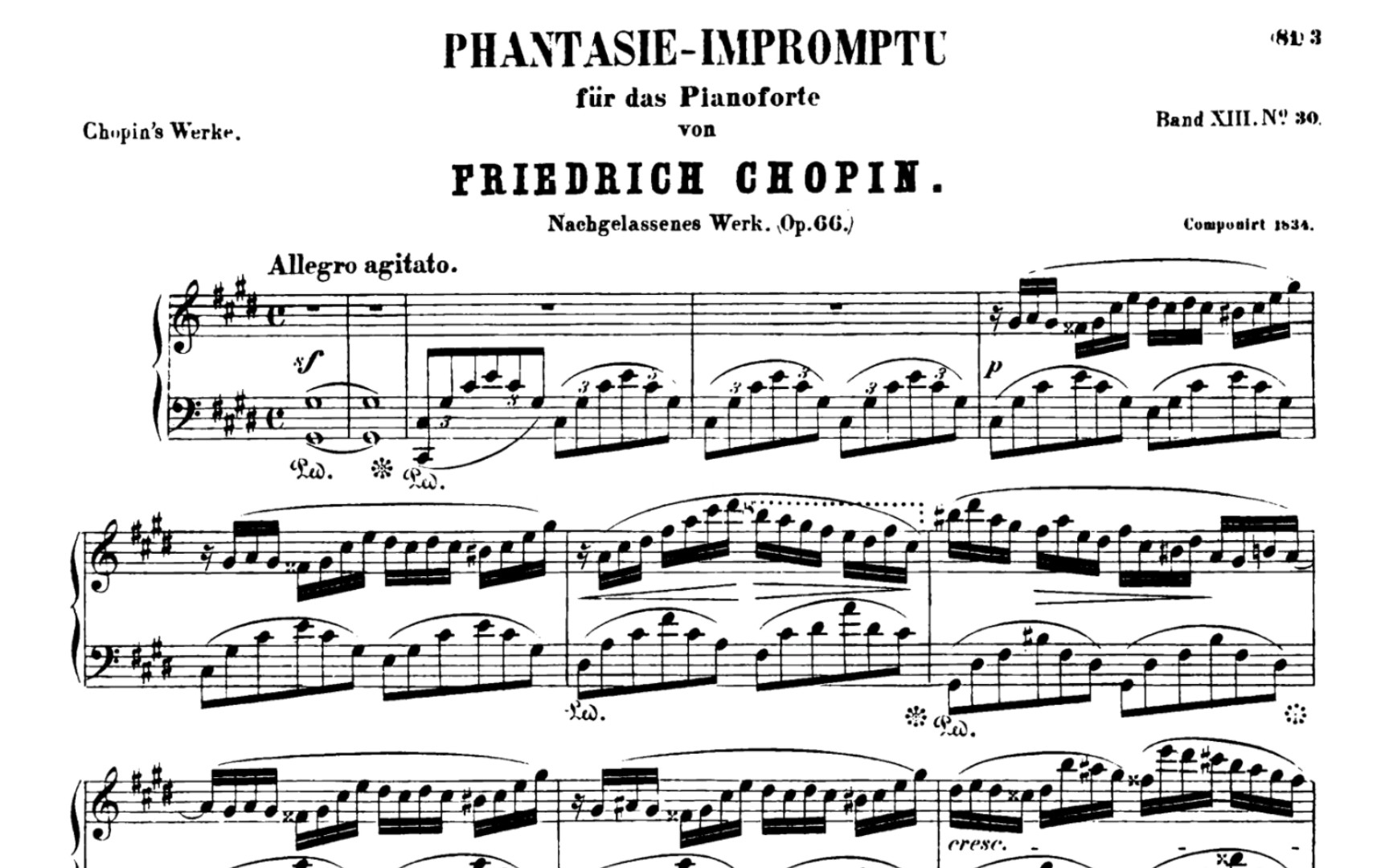 【肖邦/曲谱同步】幻想即兴曲 op.66 (阿劳演奏)