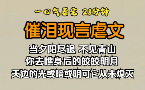 [图]（已完结）催泪现言虐文，当夕阳尽颓不见青山，你去瞧身后的皎皎明月，天边的光或暗或明可它从未熄灭。